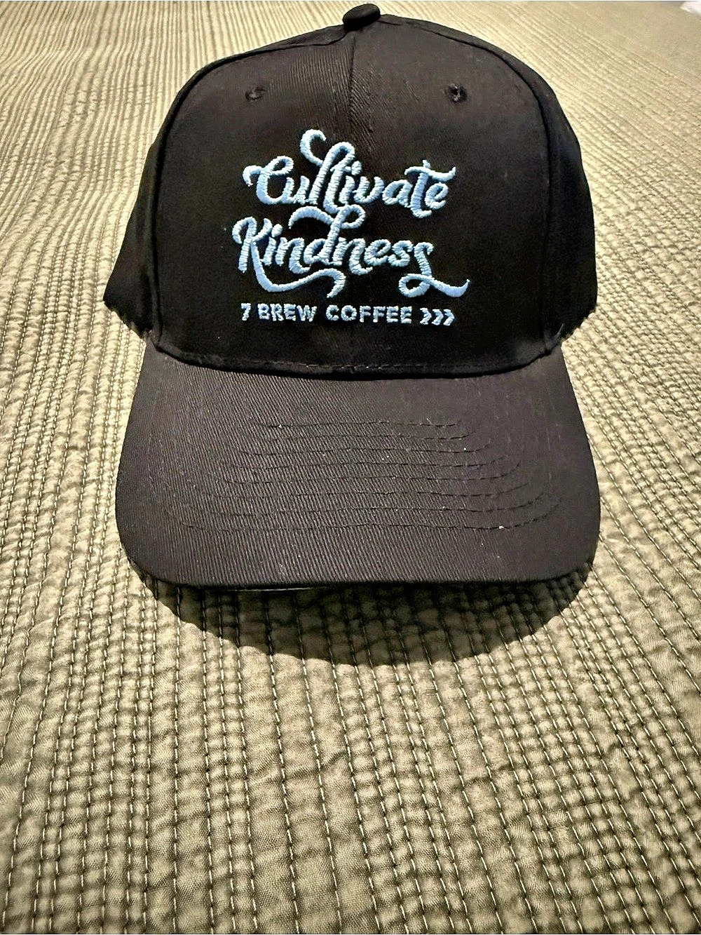 NWOT Seven Brew Coffee Embroidered Black Hat Like New